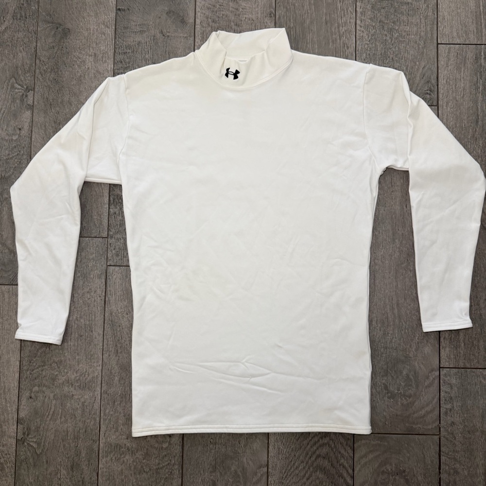Men's Under Armour Cold Gear Long Sleeve Mock Neck Compression Shirt Size XL